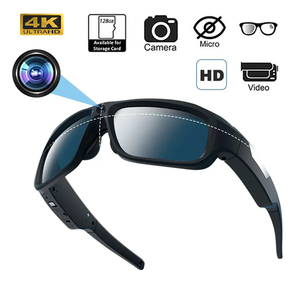 Outdoor Sport Gear - 4K HD Smart-Brillenkamera Mini-Brillen-Videokamera für Outdoor-Radfahren