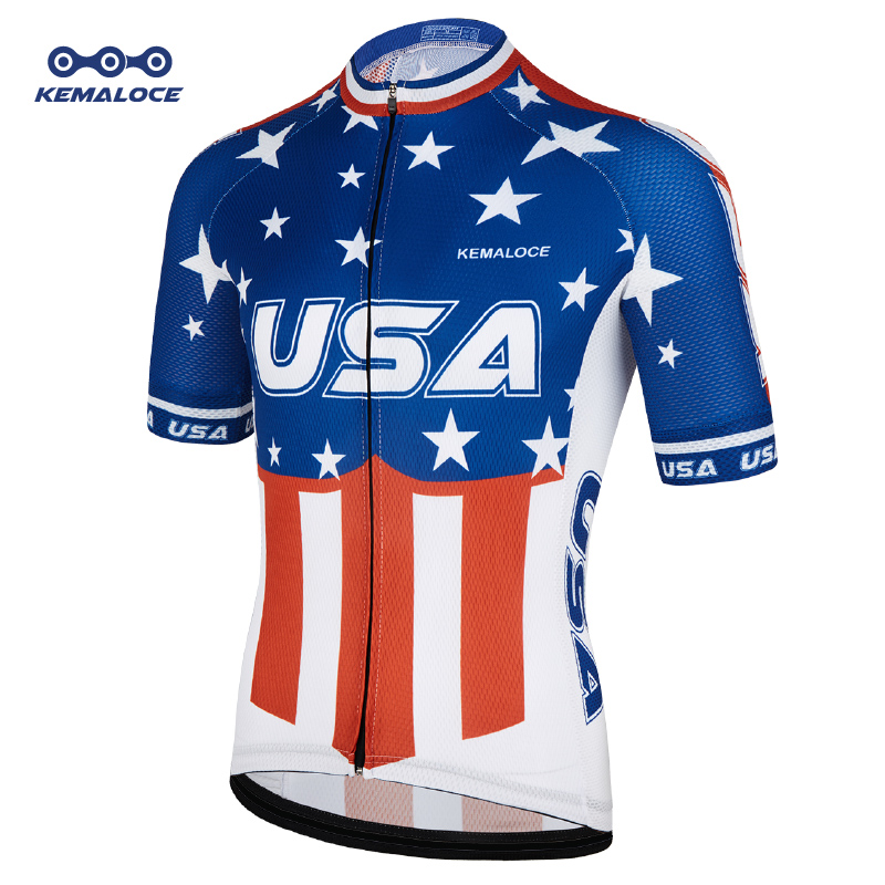 Outdoor Sport Usa - KEMALOCE Bike Jersey USA Navy Internationalen