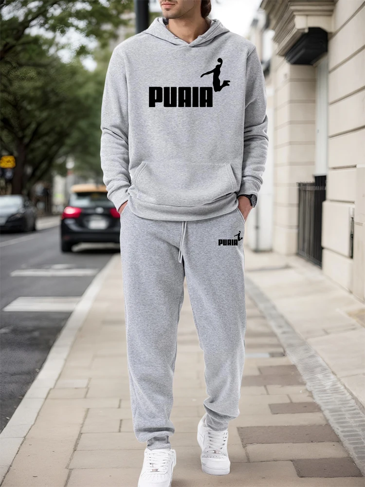 Outdoor Sports Outfit - Herren-Set/Hoodie/Hose 2026 Herbst Winter Lässiger Sport-Kapuzenpullover