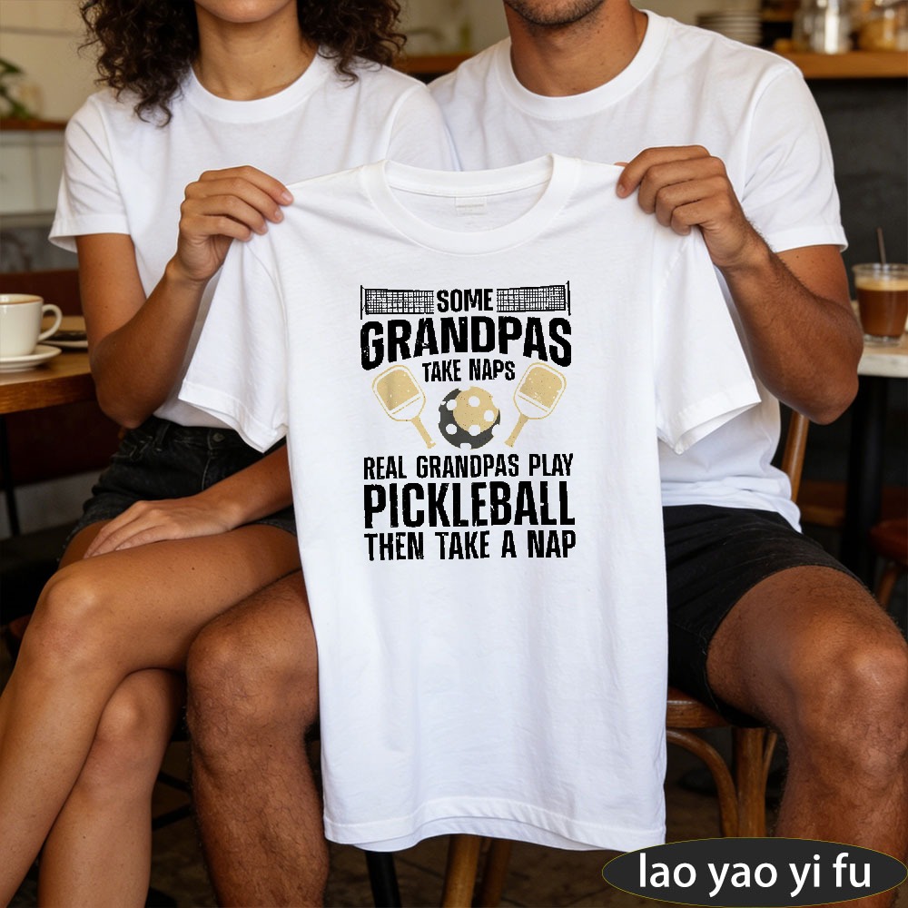 Outdoor Sport Hobbies - Lustiges Pickleball-Design für Männer, Opa-Pickleball-Spieler, Baumwoll-T-Shirt,
