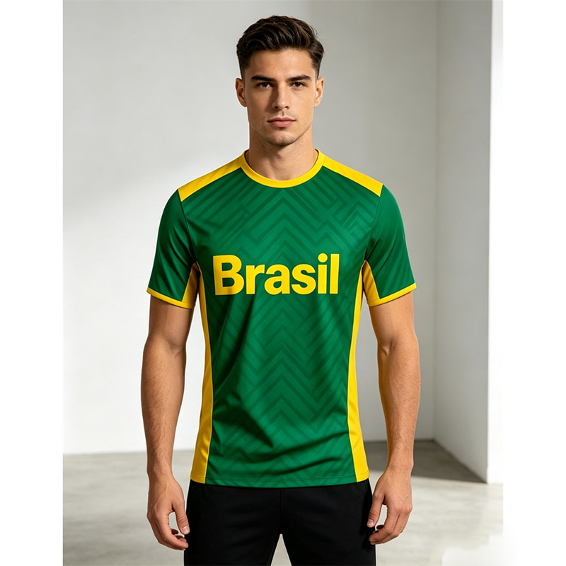 Brasilien-Fußballtrikot-T-Shir – Outdoor Sport Name Bewertung und Preis